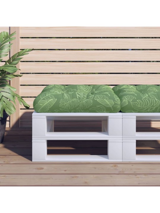 Poduška na palety vzor listů 58 x 58 x 10 cm oxfordská látka