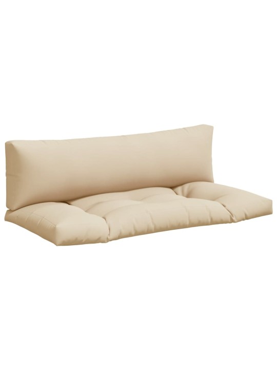 Podušky na palety 2 ks béžové textil