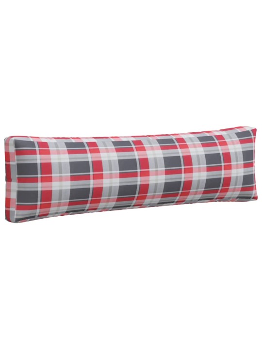 Podušky na palety 2 ks červené kárované textil