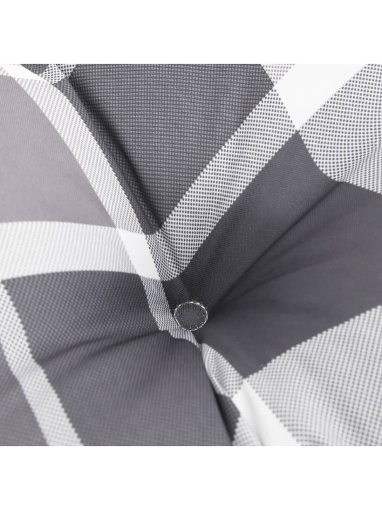 Podušky na palety 2 ks šedé kárované textil