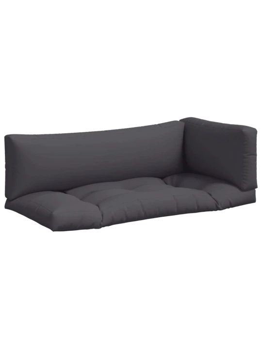 Podušky na palety 3 ks antracitové textil