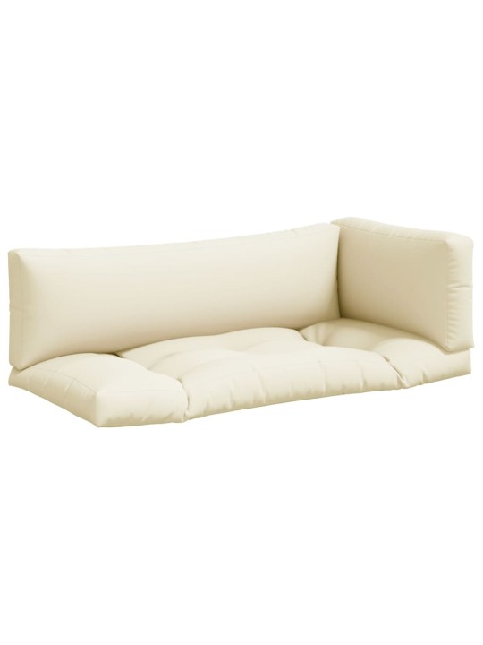 Podušky na palety 3 ks krémové textil