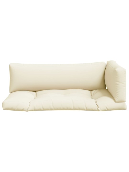 Podušky na palety 3 ks krémové textil