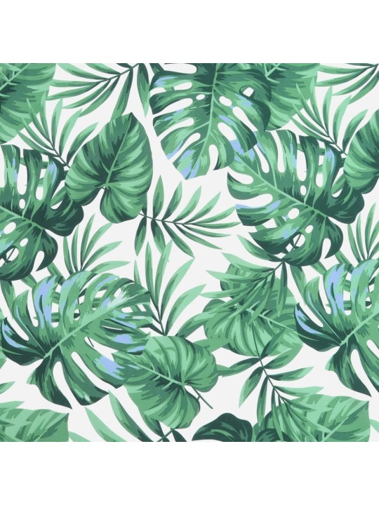 Podušky na židli 6 ks vzor listů 40 x 40 x 3 cm textil