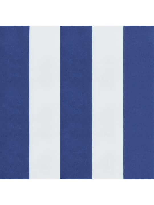 Podušky na židli 2 ks modré a bílé pruhy 40x40x4 cm textil