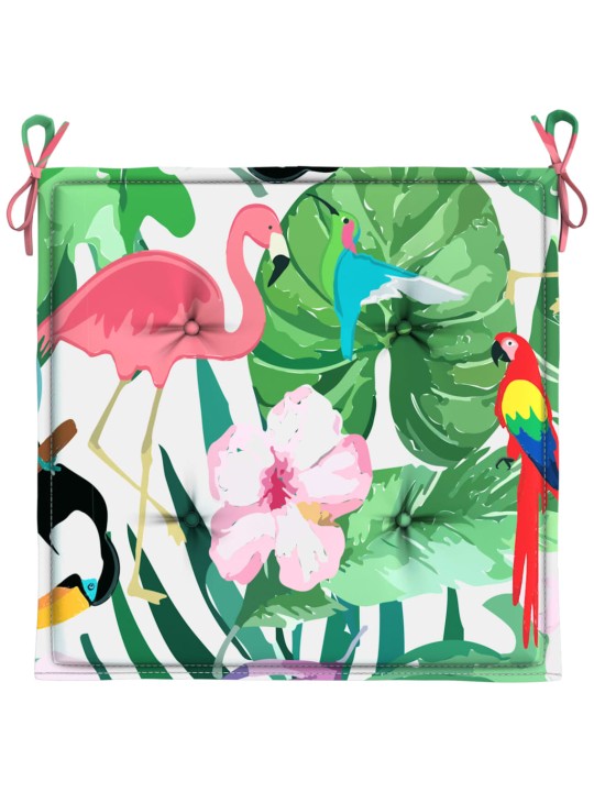 Podušky na zahradní židli 6 ks vícebarevné 40x40x4 cm textil