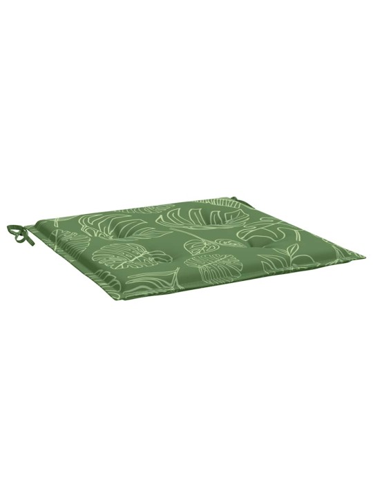 Podušky na židli 6 ks vzor listů 40x40x4 cm textil