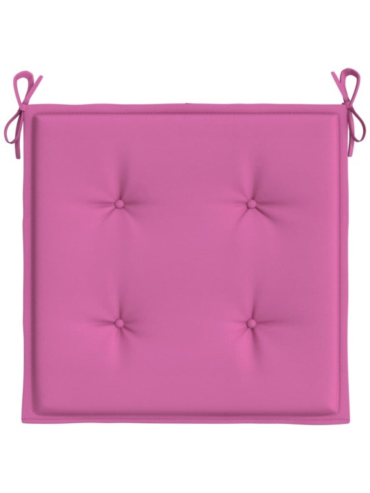 Podušky na zahradní židli 2 ks růžové 40x40x4 cm textil