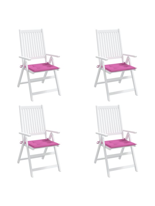Podušky na zahradní židli 4 ks růžové 40x40x4 cm textil