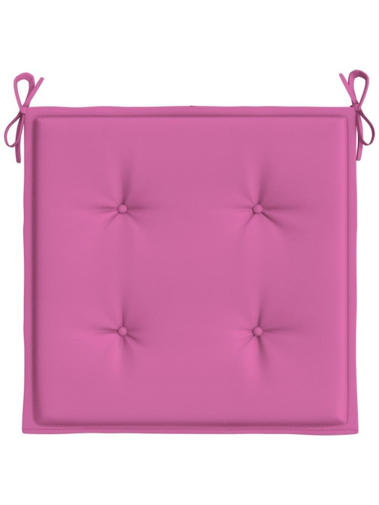 Podušky na zahradní židli 4 ks růžové 40x40x4 cm textil