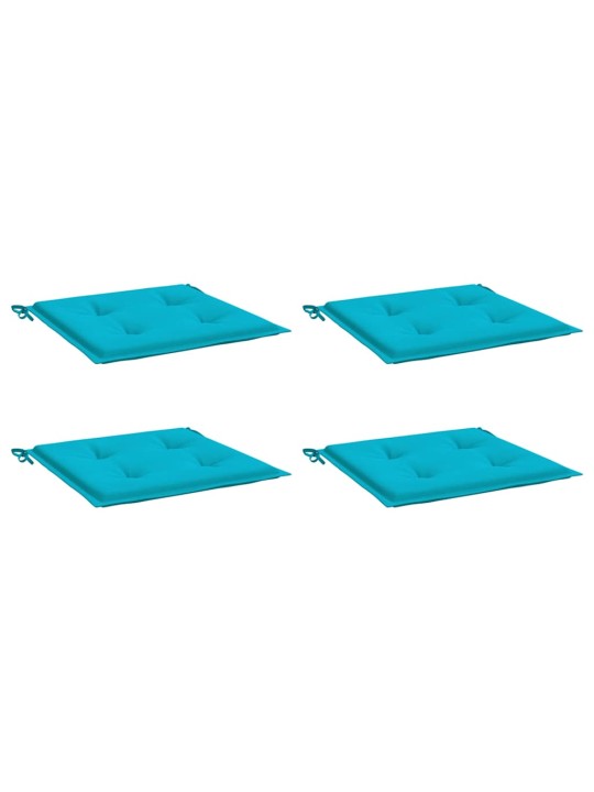 Podušky na zahradní židli 4 ks tyrkysové 40x40x4 cm textil