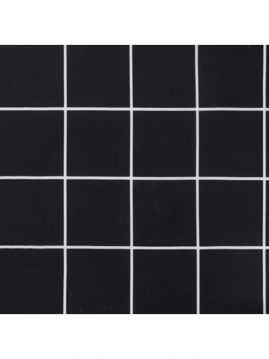 Podušky na zahradní židli 4 ks černé kárované 50x50x3 cm textil