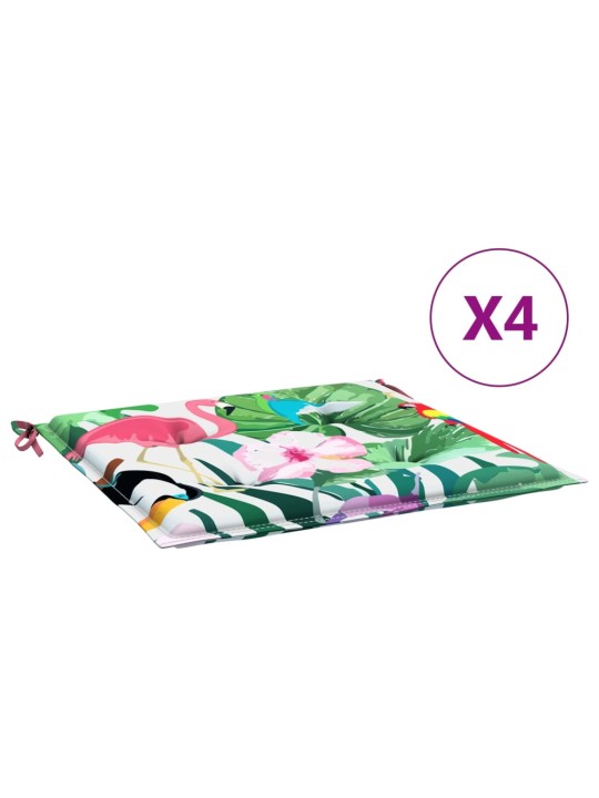 Podušky na zahradní židli 4 ks vícebarevné 50x50x4 cm textil