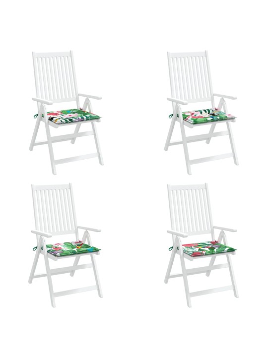 Podušky na zahradní židli 4 ks vícebarevné 50x50x4 cm textil