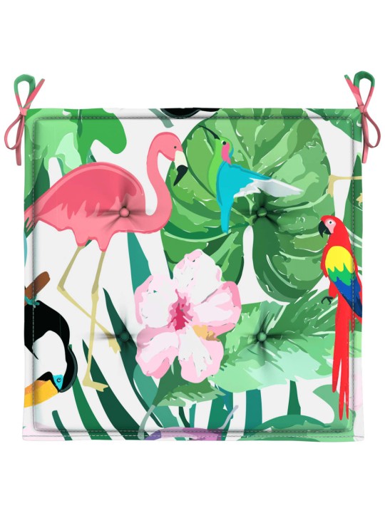 Podušky na zahradní židli 4 ks vícebarevné 50x50x4 cm textil