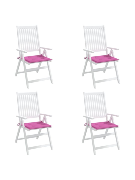 Podušky na zahradní židli 4 ks růžové 50x50x4 cm textil