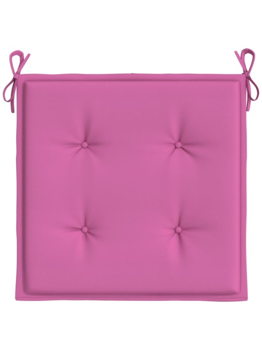 Podušky na zahradní židli 4 ks růžové 50x50x4 cm textil