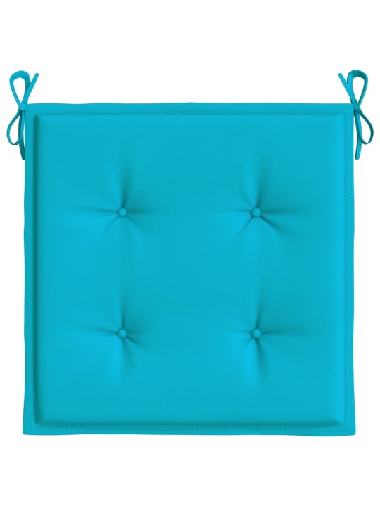 Podušky na zahradní židli 2 ks tyrkysové 50x50x4 cm textil