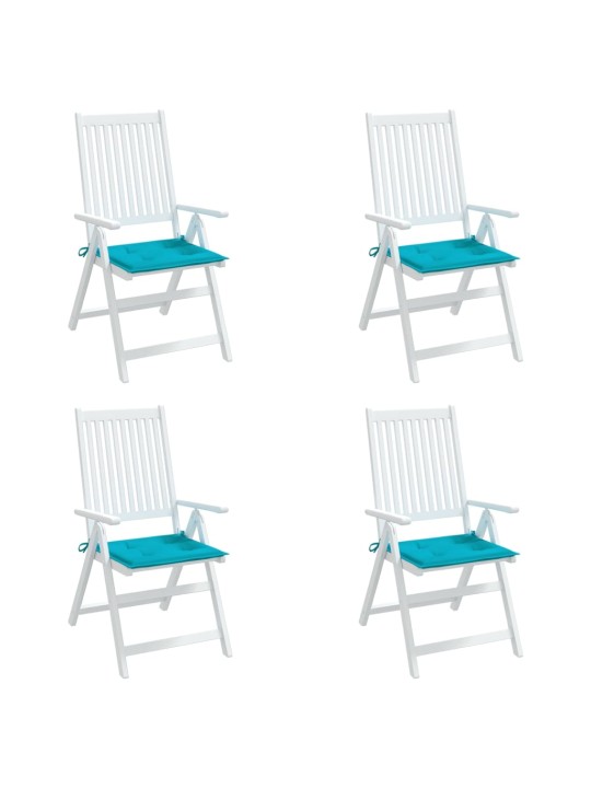 Podušky na zahradní židli 4 ks tyrkysové 50x50x4 cm textil