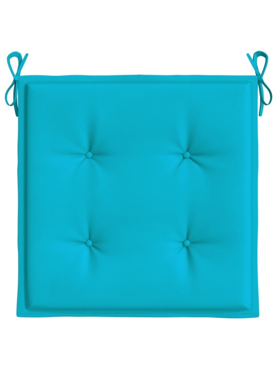 Podušky na zahradní židli 6 ks tyrkysové 50x50x4 cm textil