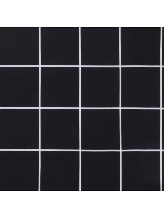 Poduška na zahradní lavici černá károvaná 200x50x4 cm textil