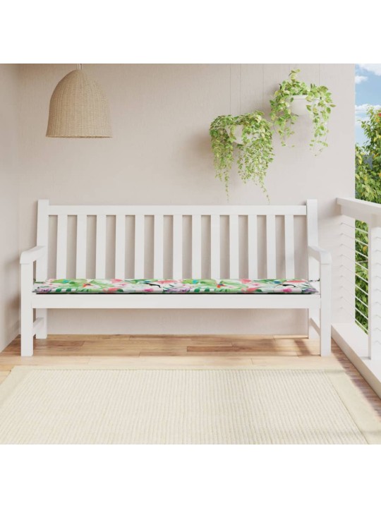 Poduška na zahradní lavici vícebarevná 200x50x4 cm textil