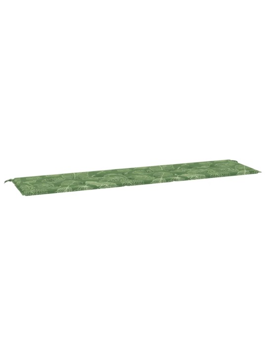 Poduška na zahradní lavici vzor listů 200x50x4 cm textil