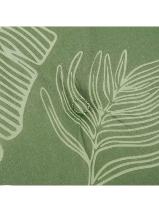 Poduška na zahradní lavici vzor listů 200x50x4 cm textil