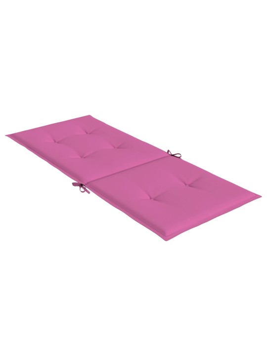 Podušky na židli vysoké opěradlo 2 ks růžové 120x50x3 cm textil
