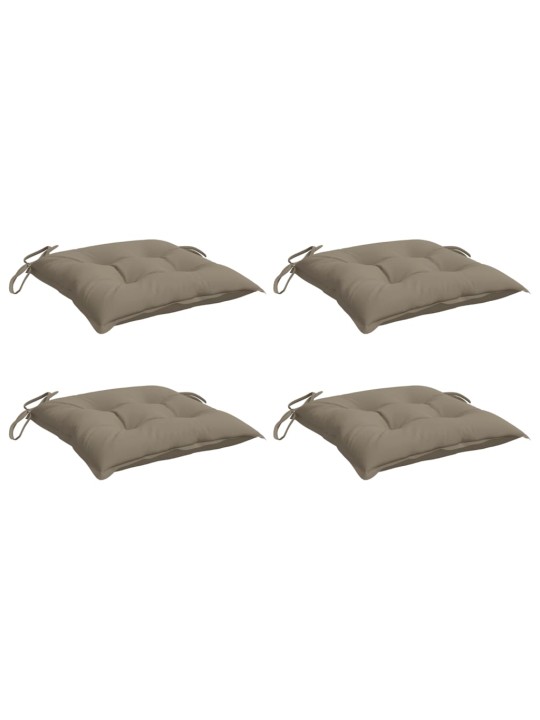 Podušky na židli 4 ks taupe 40 x 40 x 7 cm látka oxford