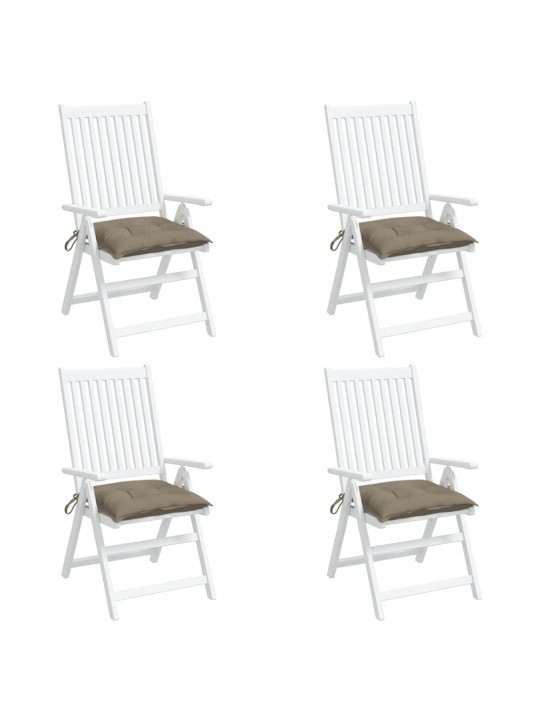 Podušky na židli 4 ks taupe 40 x 40 x 7 cm látka oxford