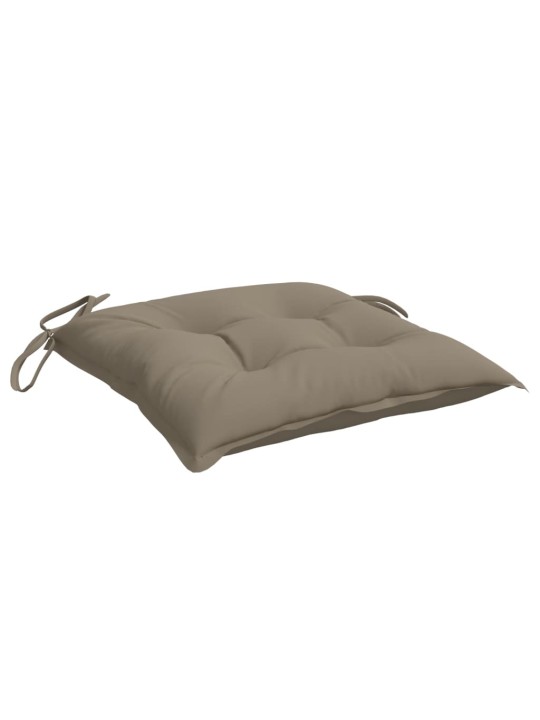 Podušky na židli 4 ks taupe 40 x 40 x 7 cm látka oxford