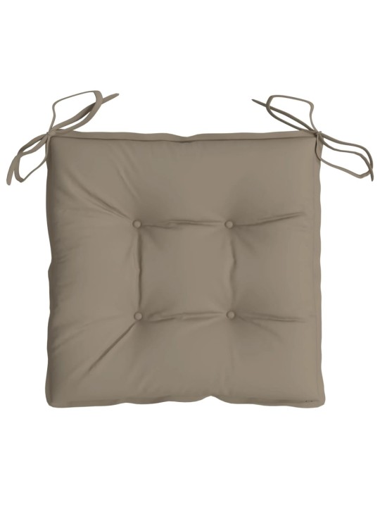 Podušky na židli 4 ks taupe 40 x 40 x 7 cm látka oxford