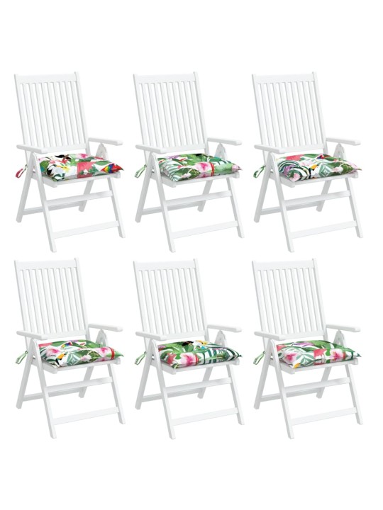 Podušky na židli 6 ks vícebarevné 40 x 40 x 7 cm textil