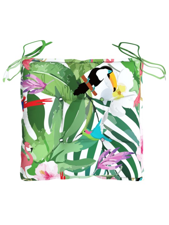 Podušky na židli 6 ks vícebarevné 40 x 40 x 7 cm textil