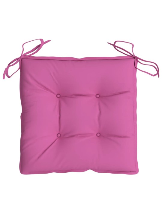 Podušky na židli 6 ks růžové 40 x 40 x 7 cm textil