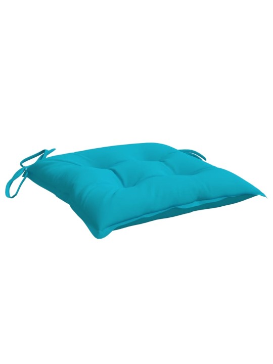 Podušky na židli 4 ks tyrkysové 40 x 40 x 7 cm textil