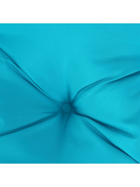 Podušky na židli 4 ks tyrkysové 40 x 40 x 7 cm textil