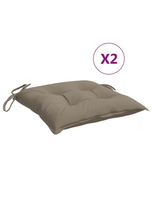 Podušky na palety 2 ks taupe 50 x 50 x 7 cm oxfordská látka