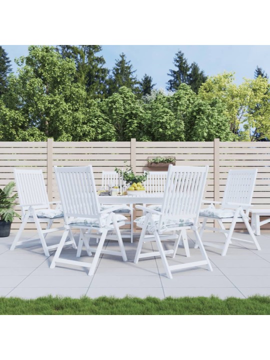 Podušky na židli 6 ks vzor listů 50 x 50 x 7 cm oxfordská látka