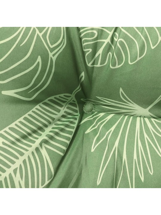 Podušky na židli 6 ks vzor listů 50 x 50 x 7 cm textil