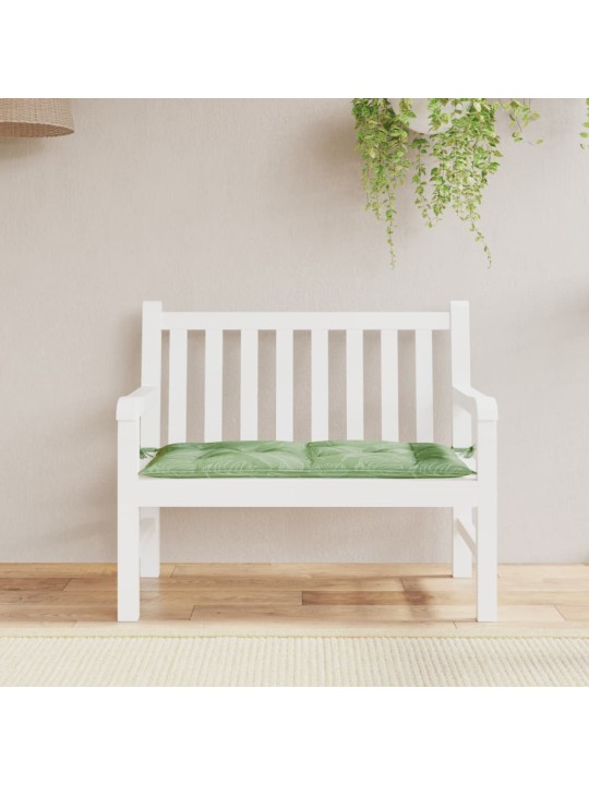 Poduška na zahradní lavici vzor listů 100x50x7 cm látka oxford