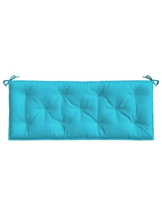 Poduška na zahradní lavici tyrkysová 120 x 50 x 7 cm textil