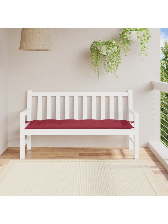 Poduška na zahradní lavici vínová 150x50x7 cm oxfordská látka