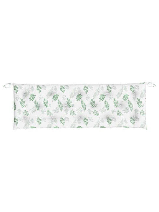 Poduška na zahradní lavici vzor listů 150x50x7 cm látka oxford