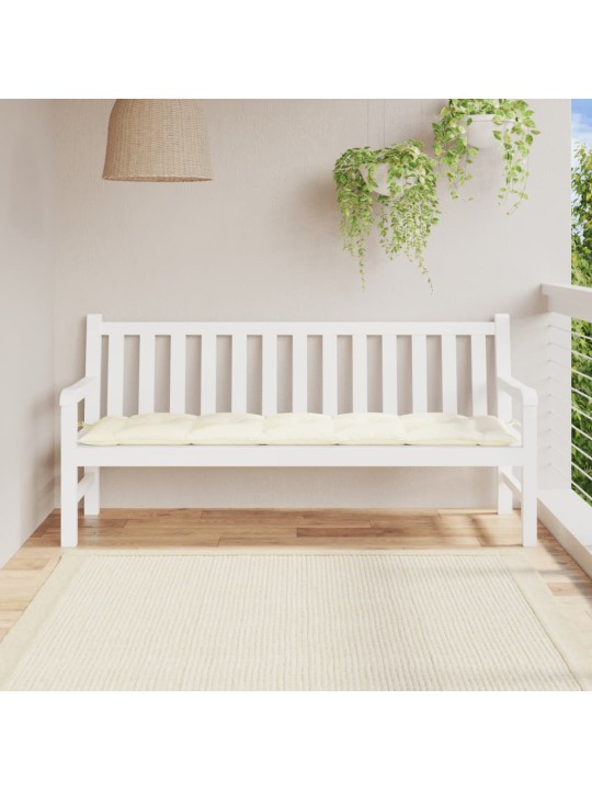 Poduška na zahradní lavici krémová 180x50x7 cm oxfordská látka