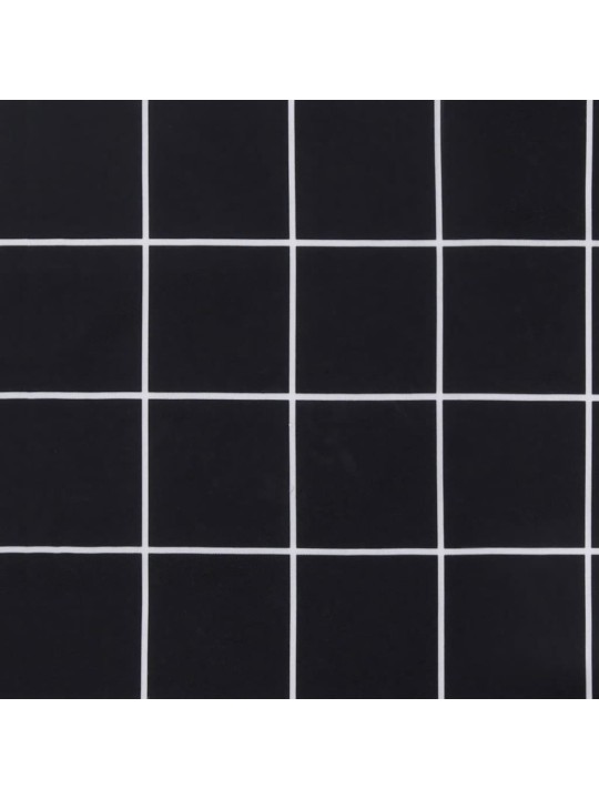 Poduška na zahradní lavici černá károvaná 180x50x7 cm oxford