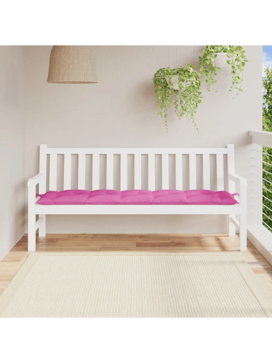 Poduška na zahradní lavici růžová 180 x 50 x 7 cm látka oxford