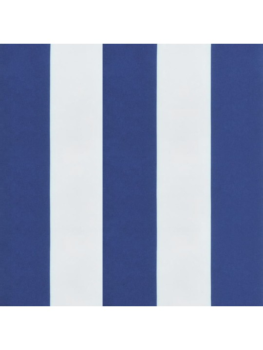Poduška na zahradní lavici modré a bílé pruhy 200x50x7cm textil