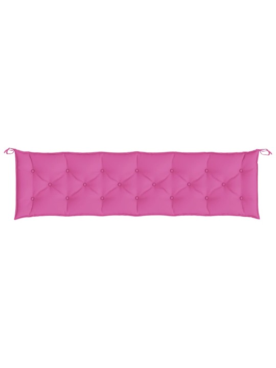 Poduška na zahradní lavici růžová 200 x 50 x 7 cm textil